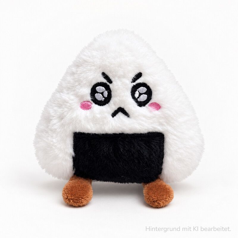 A picture of <p>Ein japanisches Reisbällchen für den Spielzeugkorb! Das flauschige Onigiri mit seinem frechen Gesicht lädt zum Spielen und Kuscheln ein.</p><p>Quietscher: Ja<br>Maße: 10 × 10 cm</p>
